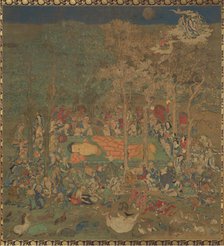 Death of the Historical Buddha (Nehan-zu), 14th century. Creator: Unknown.