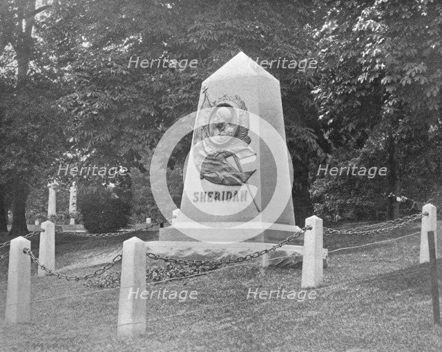 Sheridan's Tomb, Arlington National Cemetery, Virginia, USA, c1900. Creator: Unknown.