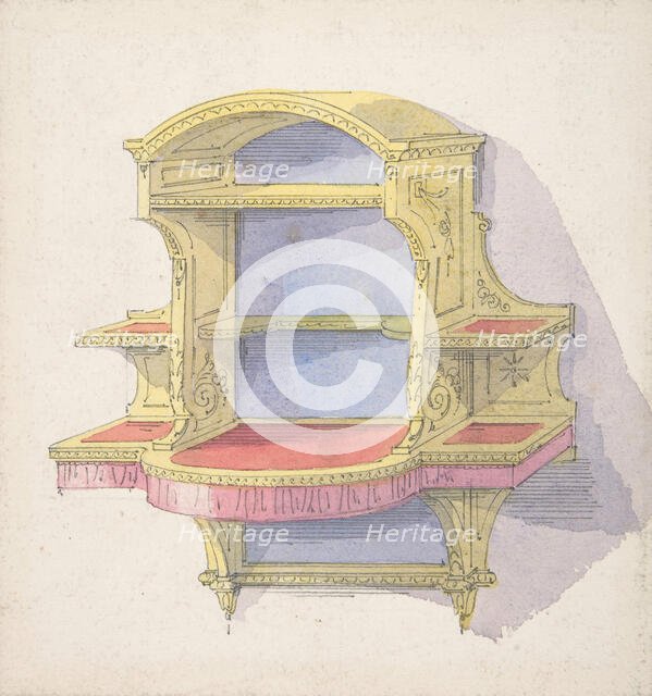 Design for Hanging Shelves, 1840-99. Creator: Anon.