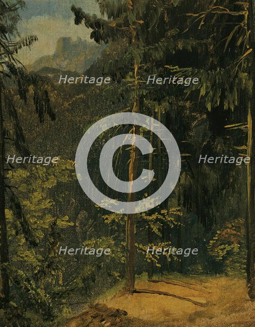 Forest path in the Harz, 1833. Creator: Karl Blechen.