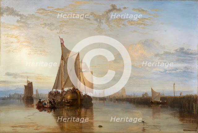 Dort or Dordrecht: The Dort Packet-Boat from Rotterdam Becalmed, 1818. Creator: JMW Turner.