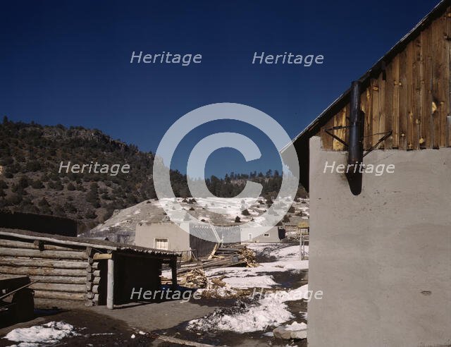 Village in New Mexico, ca. 1942. Creator: John Collier.
