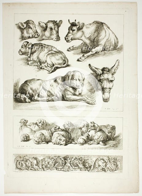 Plate Twenty of 38 from Oeuvres de J. B. Huet, 1796–99. Creator: Jean Baptiste Marie Huet.