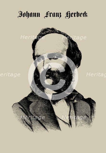 Portrait of the conductor and composer Johann von Herbeck (1831-1877), 1866. Creator: Anonymous.