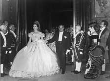 Prince Rainier and Princess Grace arriving at the Monaco Centenary Ball, 1966. Artist: Unknown