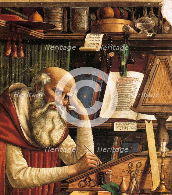 Saint Jerome in his Study (Detail), 1480. Artist: Ghirlandaio, Domenico (1449–1494)
