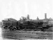 London & South Western Railway (LSWR) Locomotive No 5, 'Ganymede' and tender, c1873. Artist: Unknown
