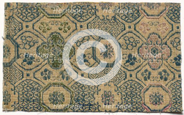 Textile Fragment, 1800s - early 1900s. Creator: Unknown.