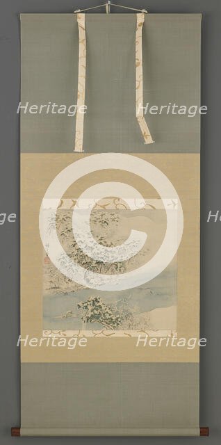 Arashiyama in Snow, Edo period, 19th century. Creator: Ando Hiroshige.