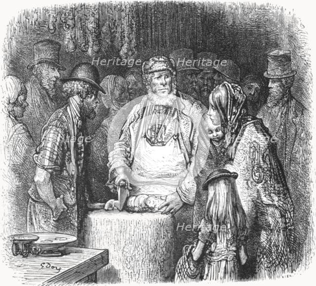 'The Butcher - Newport Market Alley', 1872.  Creator: Gustave Doré.