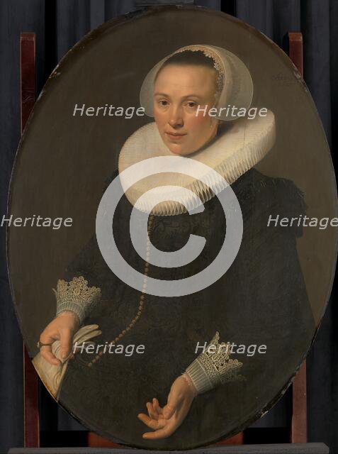 Portrait of Maria Joachimsdr Swartenhont (1598-1631), 1627. Creator: Nicolaes Eliasz Pickenoy.
