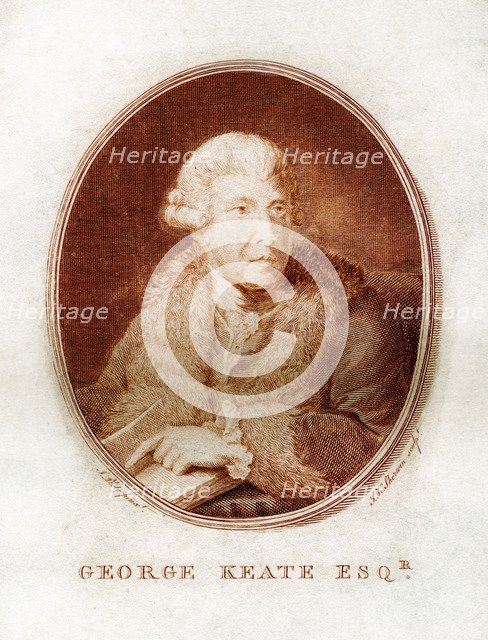 George Keate, author, painter and friend of Voltaire, 1781.Artist: John Keyse Sherwin