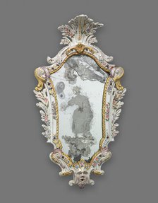 Mirror: Shepherdess, Italy, 1740/60. Creator: Unknown.