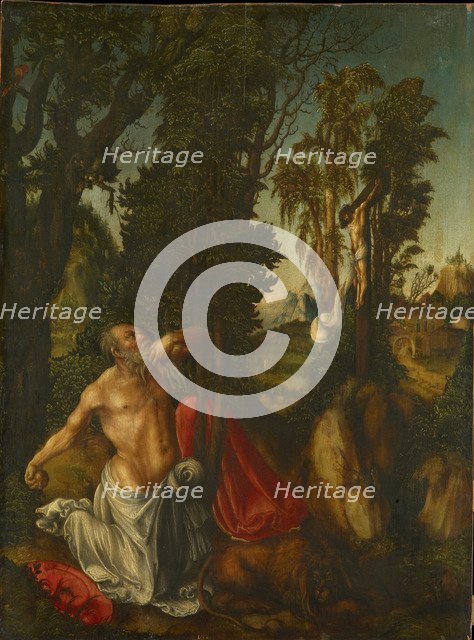 The penitent Saint Jerome, 1502. Artist: Cranach, Lucas, the Elder (1472-1553)