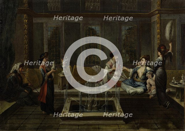 The Conversation, First half of the 18th century. Artist: Vanmour (Van Mour), Jean-Baptiste, (School)  