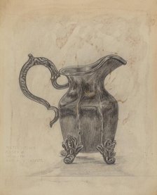 Pewter Pitcher, 1935/1942. Creator: Hans Westendorff.