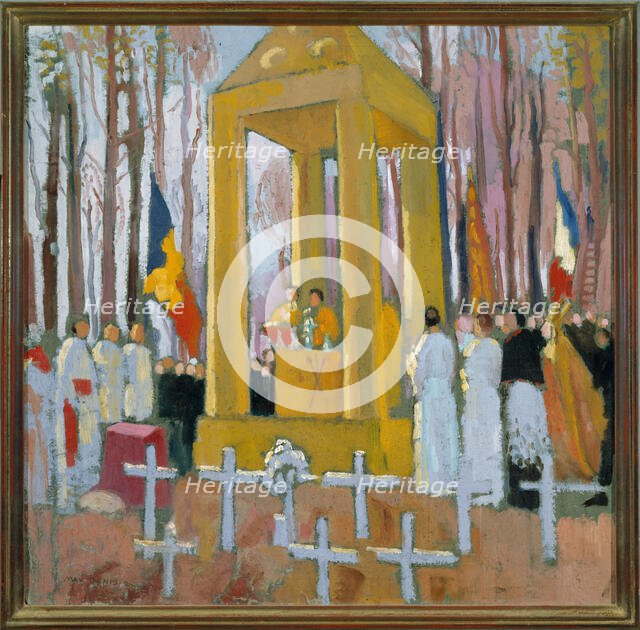 Messe devant la tombe d'Ernest Psichari, 1924. Creator: Maurice Denis.