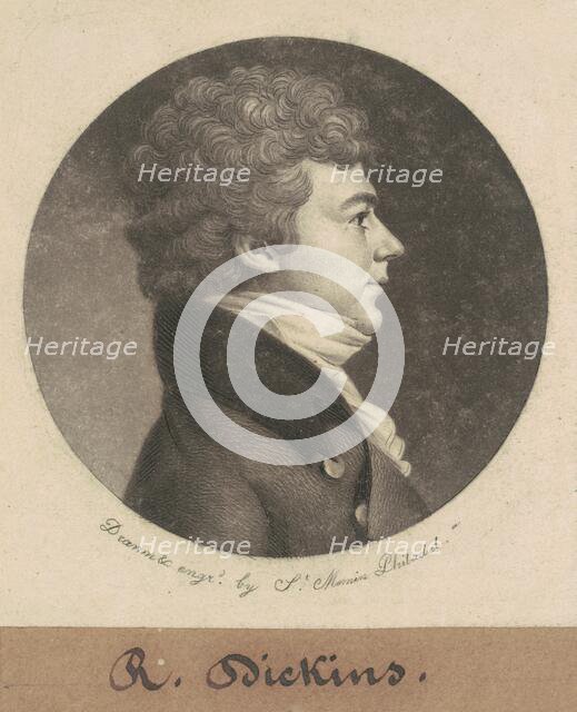 Asbury Dickins, 1801. Creator: Charles Balthazar Julien Févret de Saint-Mémin.