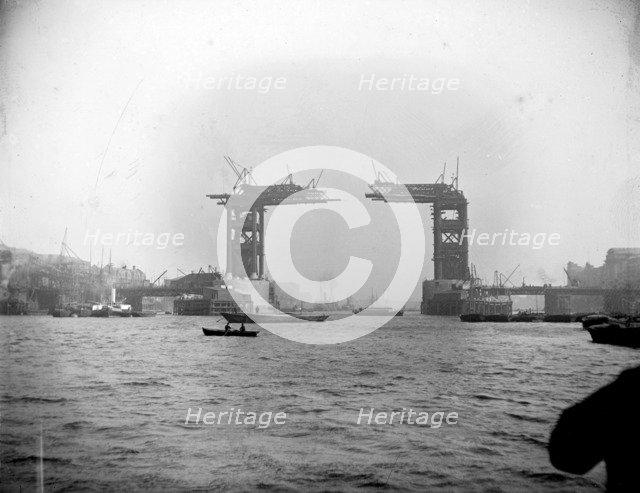 Tower Bridge, London, c1889. Artist: Unknown