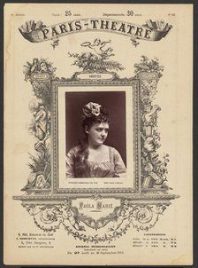 Paris Theatre: Paola Marie, 1874. Creator: Gaston & Mathieu & Cie.