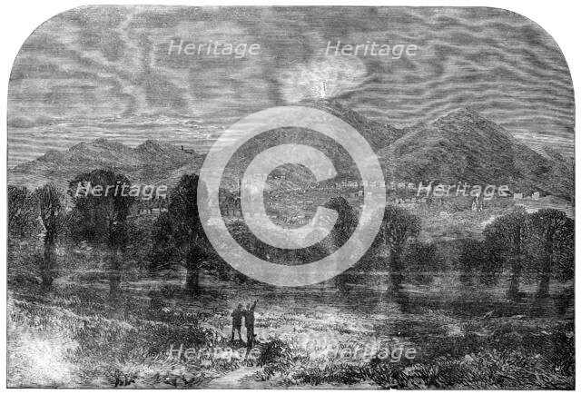 The Malvern Monster Beacon - sketched near Madresfield, 1856.  Creator: Unknown.