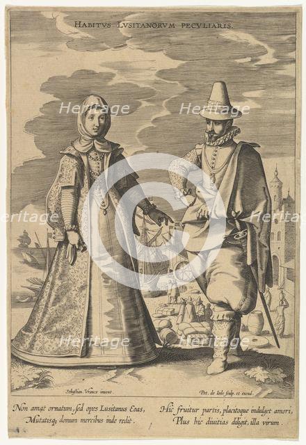 Habitus Lusitanorum Peculiaris, from Fashions of Different Nations.n.d. Creator: Pieter de Jode I.