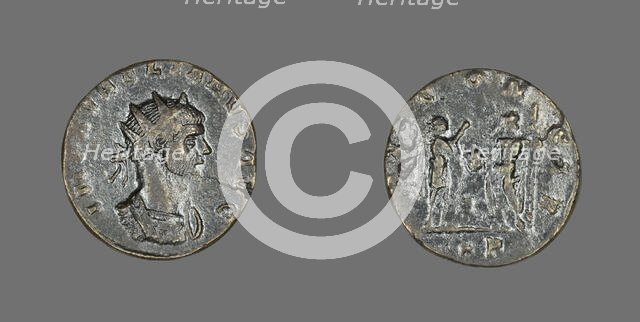 Antoninianus (Coin) Portraying Emperor Aurelian, 270-275. Creators: Unknown, Aurelian.