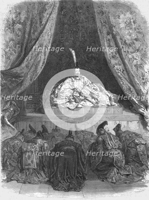 'A reception by the Mikado, in former times.; A European Sojourn in Japan', 1875. Creator: Unknown.