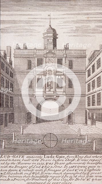 Ludgate, London, c1750. Artist: Anon
