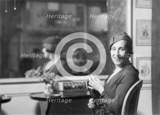 Miss Lucrezia Bori, portrait photograph, 1932 Apr. 6. Creator: Arnold Genthe.