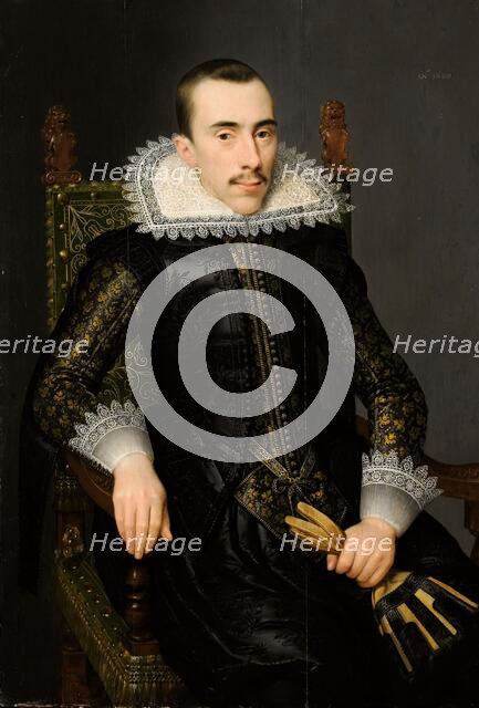 Portrait of a Man, possibly Walterus Fourmenois (1596-1653), 1620. Creator: Salomon Mesdach.