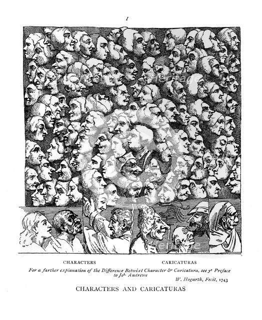 'Characters and Caricaturas', 1743. Artist: William Hogarth