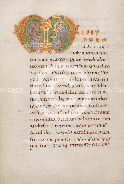 Decorated Initial M; Gospel Lectionary, late 10th century. Creator: Unknown.