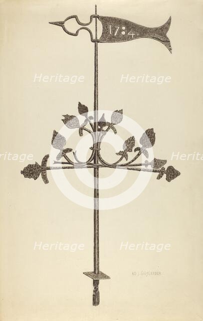 Weather Vane, 1935/1942. Creator: E J Gilsleider.