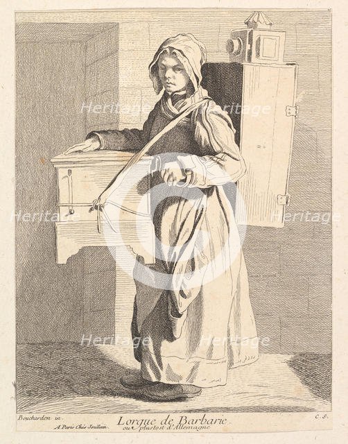 Organ Grinder, 1737. Creator: Caylus, Anne-Claude-Philippe de.