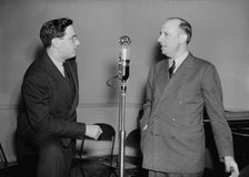 Portrait of Ted Weems and William P. Gottlieb, WINX, Washington, D.C., ca. 1940. Creator: Delia Potofsky Gottlieb.