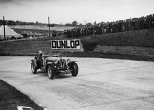 Alfa Romeo racing at Brooklands, 1938 or 1939. Artist: Bill Brunell.