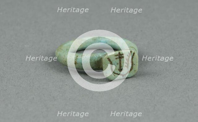 Ring: Bezel inscribed "Happy New Year", Egypt, Late Period, Dynasty 26 (664-525 BCE). Creator: Unknown.