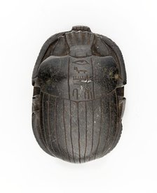 Heart Scarab of the Worker Amun-Mes, Egypt, New Kingdom, Dynasty 19, reign of Ramesses II... Creator: Unknown.