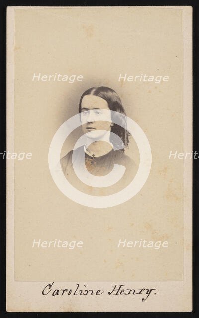 Portrait of Caroline Henry (1839-1920), Between 1860 and 1869. Creator: Robert Addis;RW Addis;Addis, Robert.