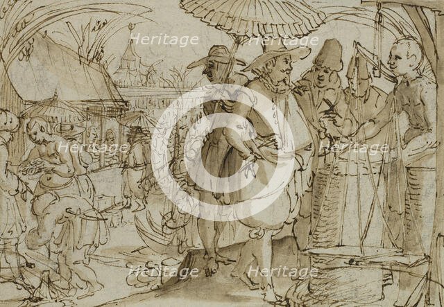 Scene from Dutch colony. Creator: Claes Jansz Visscher.