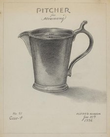 Pewter Pitcher, 1936. Creator: Alfred Nason.