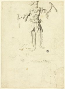 Costumed Man Carrying Two Swords, n.d. Creator: Unknown.