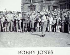 Bobby Jones teeing off, c1920s. Artist: Unknown