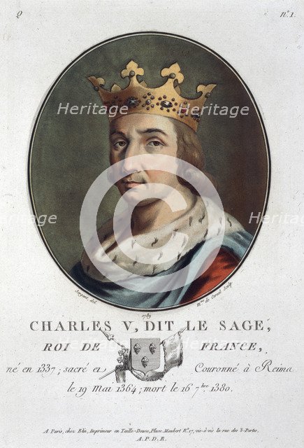 Charles V, known as 'the Wise', King of France, (1789). Artist: Marie Jeanne Louise Francoise Suzanne Champion de Cernel