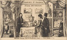Trade Card for Samuel P. Avery--Fine Art Room, 1873., 1873. Creator: George Cruikshank.