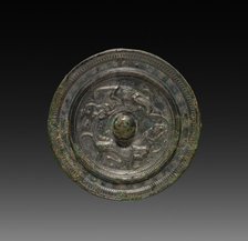 Mirror with Paired Felines, late 6th-7th Century. Creator: Unknown.