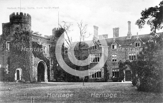 Hodsock Priory, Nottinghamshire, c1900s. Artist: Unknown