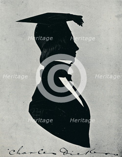 'Silhouette Portrait of Charles Dickens', c1840s, (1910). Artist: Unknown.