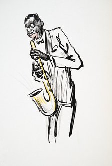 Saxophone Player, from 'White Bottoms' pub. 1927.